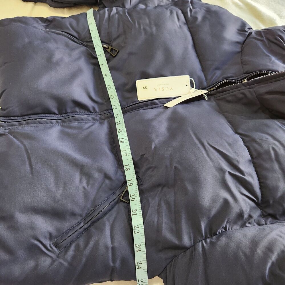 ZCSIA Women's Winter jacket Small Navy Color Baggy Puffer Short - Picture 3 of 16